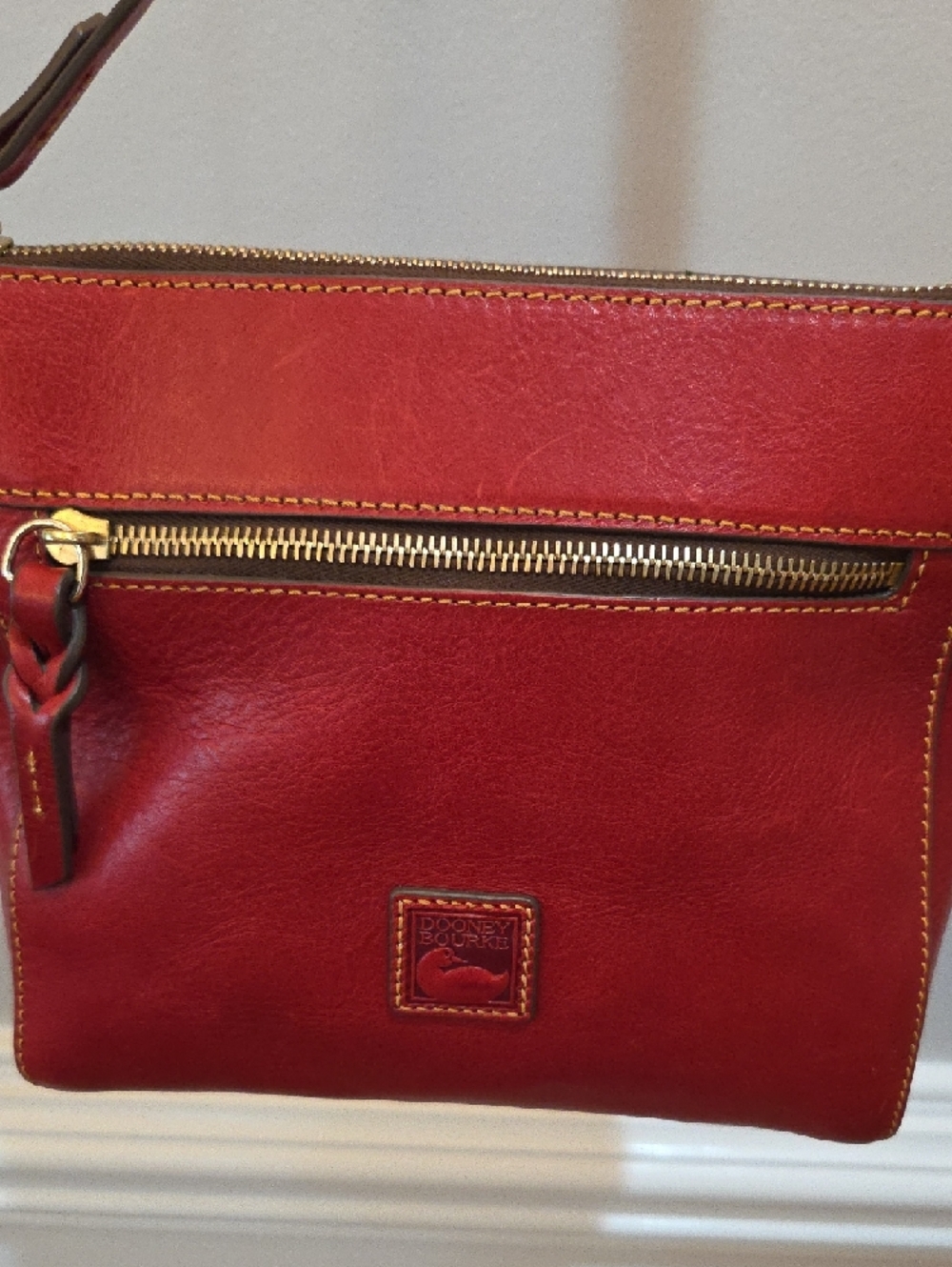 Dooney And Bourk Leather Crossbody Bag in Red - Picture 2 of 7